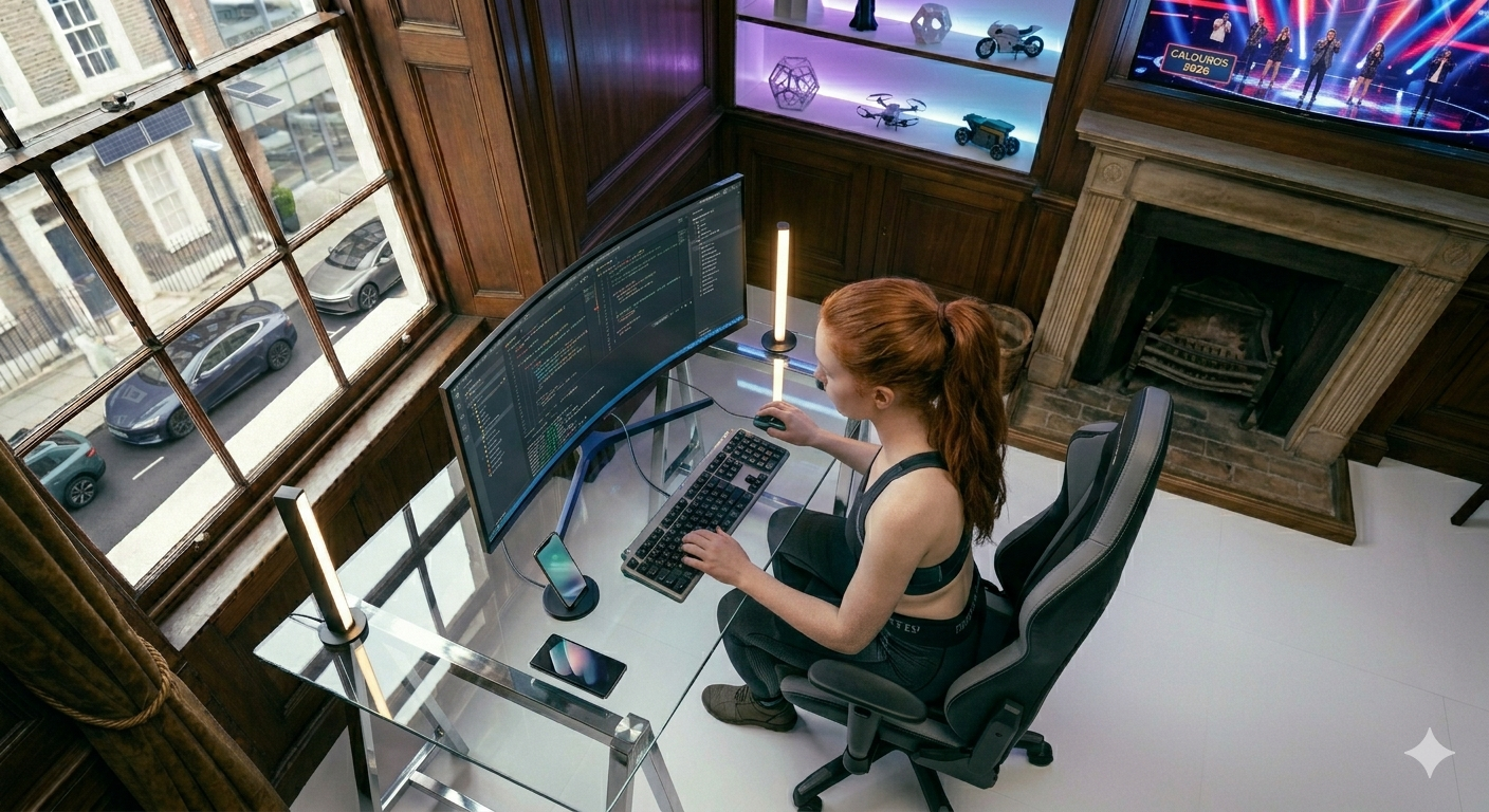 Programadora trabalhando com IA